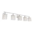 Living District Phineas 5-Light Mid-Century Metal Wall Sconce in Chrome/Clear