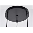 Living District Nora 3 Light Transitional Aluminum Pendant in Black