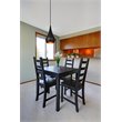 Living District Nora 1-Light Transitional Aluminum Pendant in Black