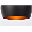Living District Nora 1-Light Transitional Aluminum Pendant in Black
