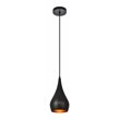 Living District Nora 1-Light Transitional Aluminum Pendant in Black