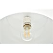 Living District Nora 1 Light Aluminum Pendant in White & Natural Wood