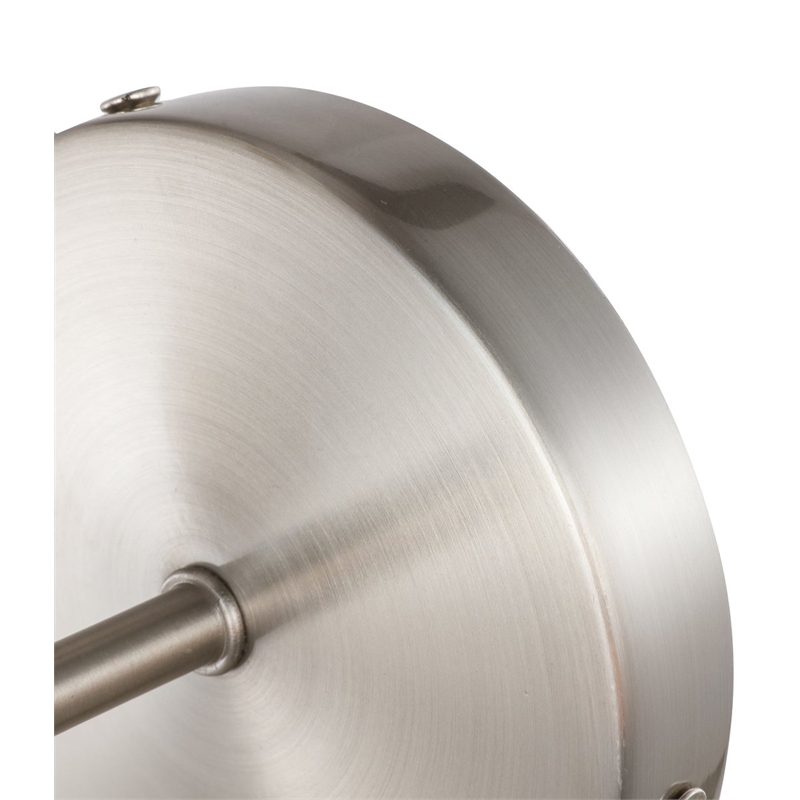 Living District Mel 1-Light Metal & Fabric Wall Sconce in Burnished Nickel/White