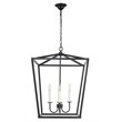 Living District Maddox 4-Light Metal Pendant in Black Finish