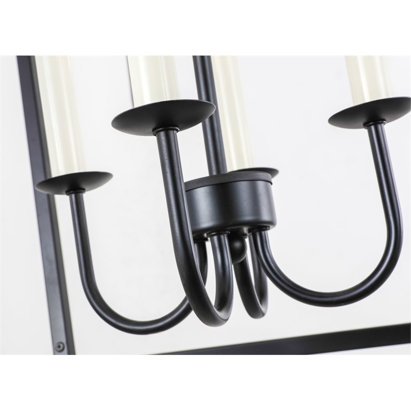 Living District Maddox 4-Light Metal Pendant in Black Finish