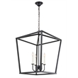 Living District Maddox 4-Light Metal Pendant in Black Finish