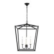 Living District Maddox 4-Light Metal Pendant in Black Finish