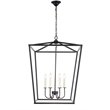 Living District Maddox 6-Light Metal Chandelier in Black Finish
