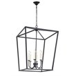 Living District Maddox 6-Light Metal Chandelier in Black Finish