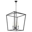 Living District Maddox 6-Light Metal Chandelier in Black Finish