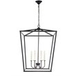 Living District Maddox 6-Light Metal Chandelier in Black Finish