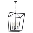 Living District Maddox 6-Light Metal Chandelier in Black Finish
