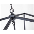 Living District Maddox 6-Light Metal Chandelier in Black Finish