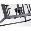 Living District Maddox 6-Light Metal Chandelier in Black Finish