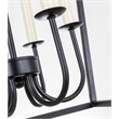 Living District Maddox 6-Light Metal Chandelier in Black Finish