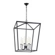 Living District Maddox 6-Light Metal Chandelier in Black Finish