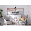 Living District Maine 6-Light Mid-Century Metal Chandelier in Black