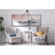 Living District Maine 6-Light Mid-Century Metal Chandelier in Black Finish