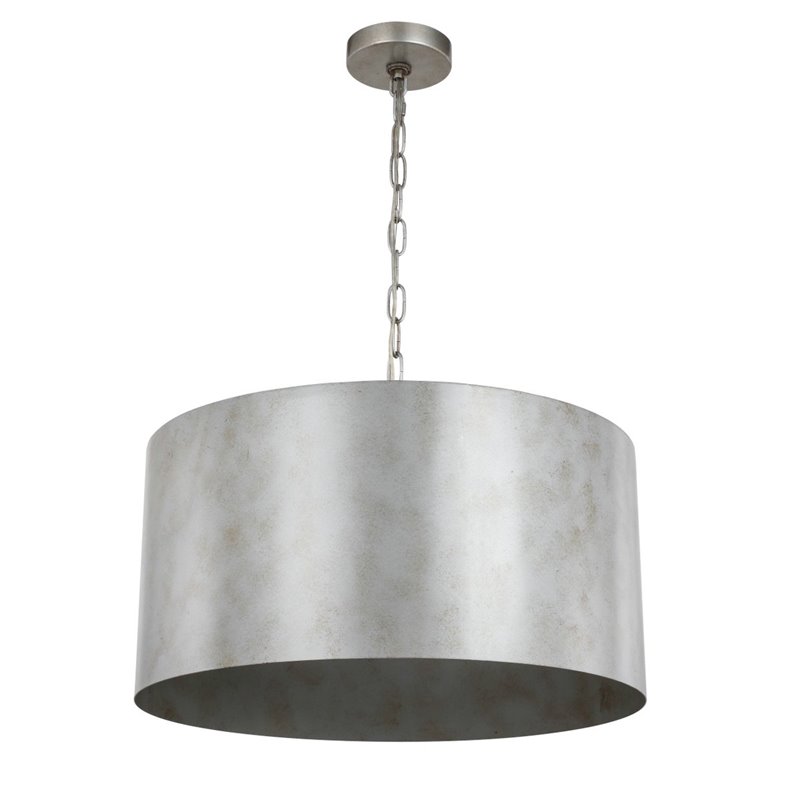 Living District Miro 3-Light Mid-Century Metal Pendant in Vintage Silver