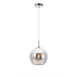 Living District Reflection 1-Light Transitional Glass Pendant in Chrome