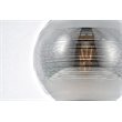 Living District Reflection 1-Light Transitional Glass Pendant in Chrome