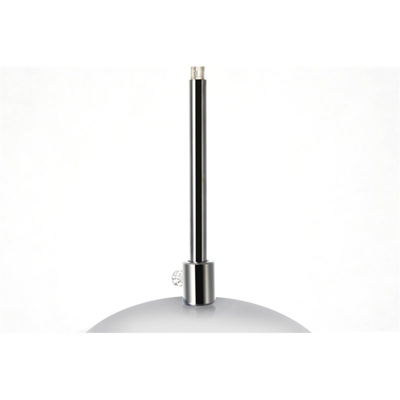 Living District Reflection 1-Light Transitional Glass Pendant in Chrome