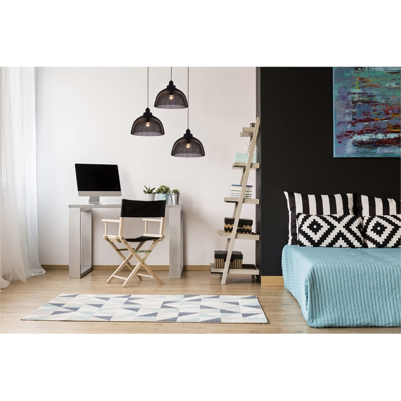 living district warren 1-light transitional metal pendant in black