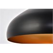 Living District Circa 1-Light Transitional Aluminum Pendant in Black