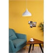 Living District Circa 1 Light Transitional Aluminum Pendant in Black Finish