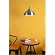 Living District Circa 1 Light Transitional Aluminum Pendant in Black Finish