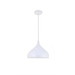 Living District Circa 1 Light Transitional Aluminum Pendant in Black Finish