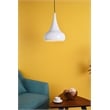 Living District Circa 1 Light Transitional Aluminum Pendant in Black