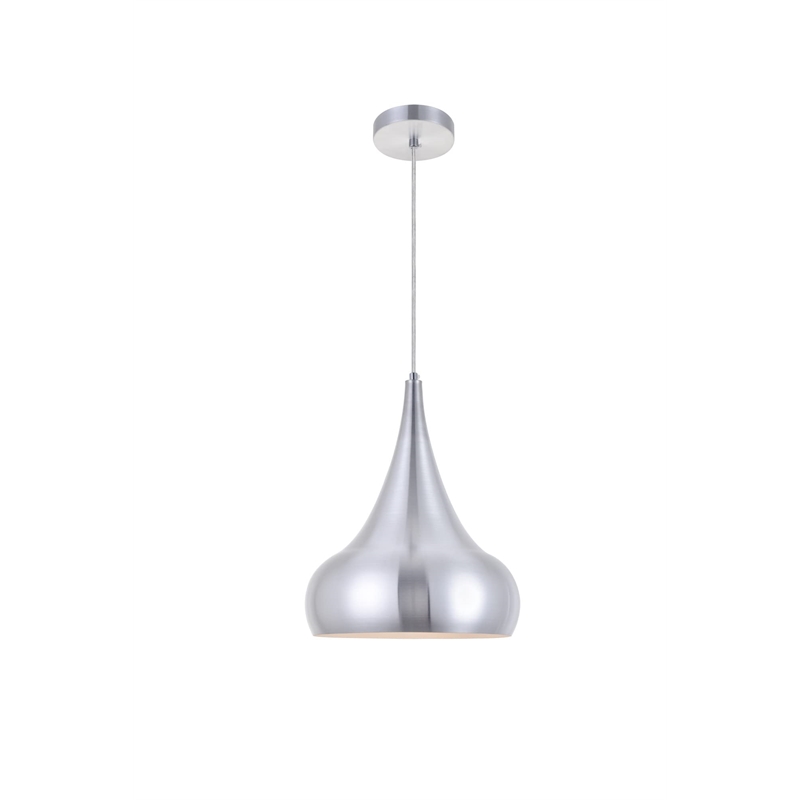 Living District Circa 1 Light Transitional Aluminum Pendant in Black