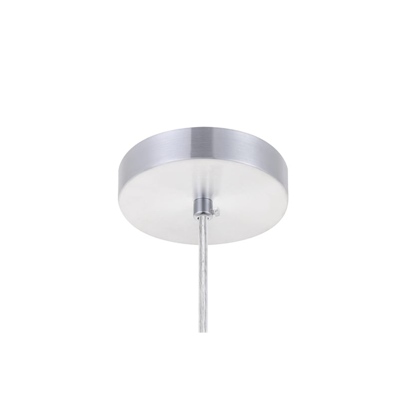 Living District Circa 1 Light Transitional Aluminum Pendant in Black