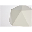 Living District Arden 1-Light Transitional Metal Pendant in White & Gold