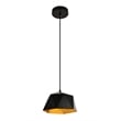 Living District Arden 1-Light Transitional Metal Pendant in Black and Gold