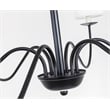 Living District Eclipse 6-Light Metal & Fabric Chandelier in Black/White