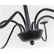 Living District Eclipse 6-Light Metal & Fabric Chandelier in Black/White