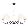 Living District Eclipse 6-Light Metal & Fabric Chandelier in Black/White