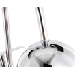 Living District Kace 1-Light Metal & Glass Wall Sconce in Chrome/Frosted White