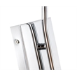 Living District Kace 1-Light Metal & Glass Wall Sconce in Chrome/Frosted White