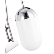 Living District Kace 1-Light Metal & Glass Wall Sconce in Chrome/Frosted White