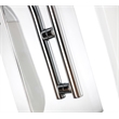 Living District Kace 1-Light Metal & Glass Wall Sconce in Chrome/Frosted White