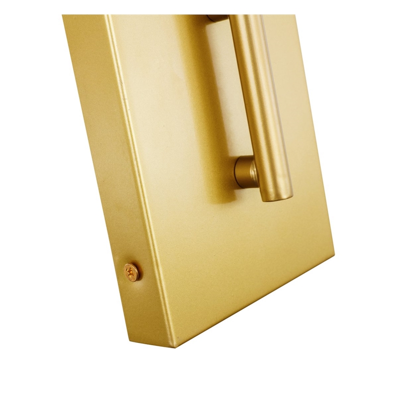 Living District Kace 1-Light Metal & Glass Wall Sconce in Brass/Clear