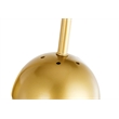 Living District Kace 1-Light Metal & Glass Wall Sconce in Brass/Clear