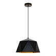 Living District Arden 1-Light Transitional Metal Pendant in Black and Gold