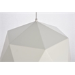 Living District Arden 1-Light Transitional Metal Pendant in White and Gold