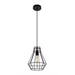 Living District Jago 1-Light Transitional Metal Pendant in Black