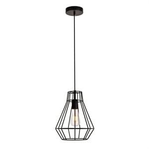Living District Jago 1-Light Transitional Metal Pendant in Black
