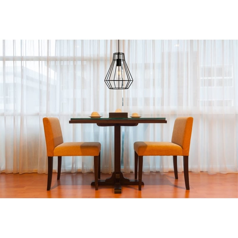 Living District Jago 1-Light Transitional Metal Pendant in Black